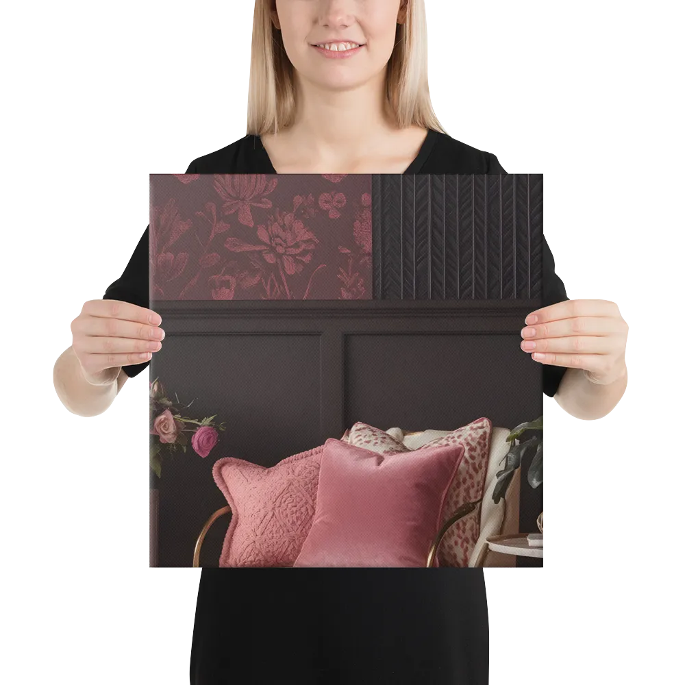 Elegance in Contrast: A Modern Interior Design | Canvas | 16″×16″