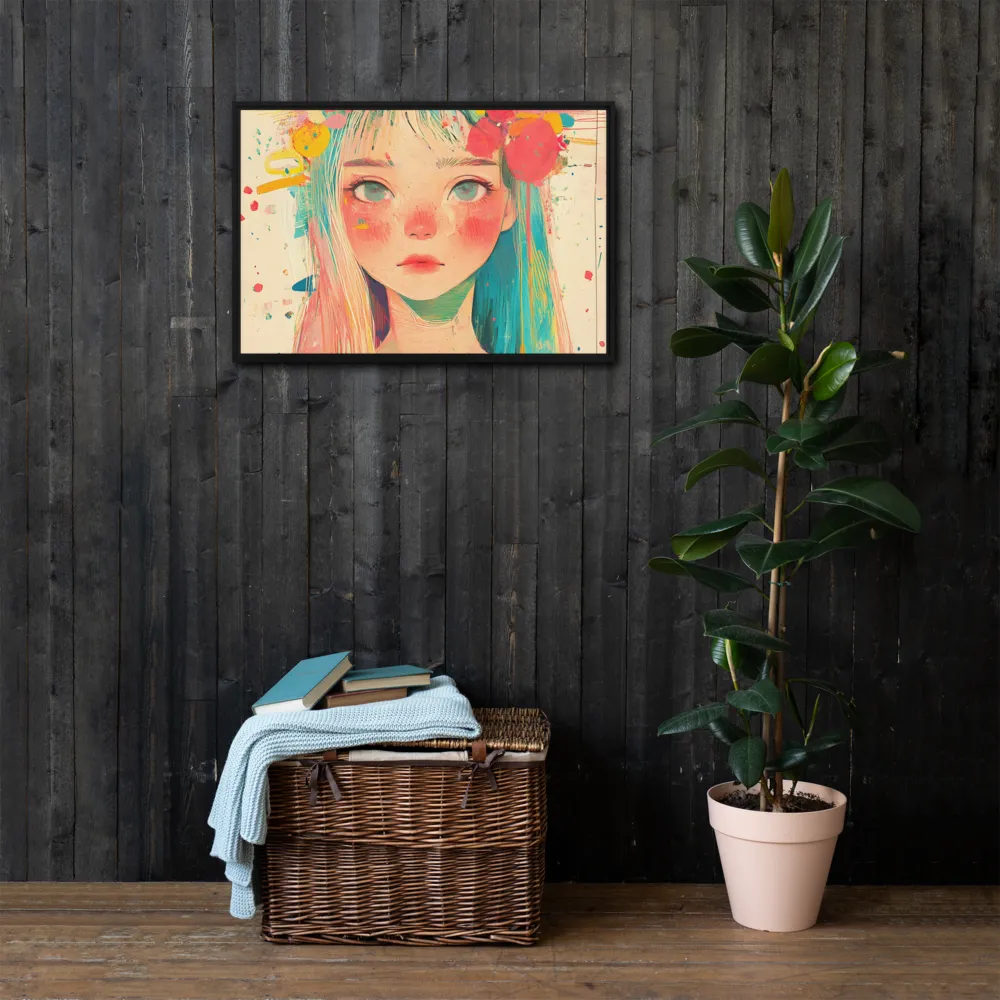 Whimsical Blossom | Canvas with Black Frame | 20″×30″