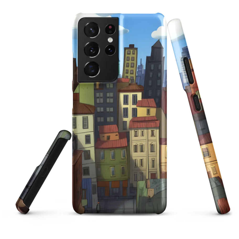Urban Symphony: A Colorful Cityscape | Phone Case |  S21 Ultra | Snap Case | Matte