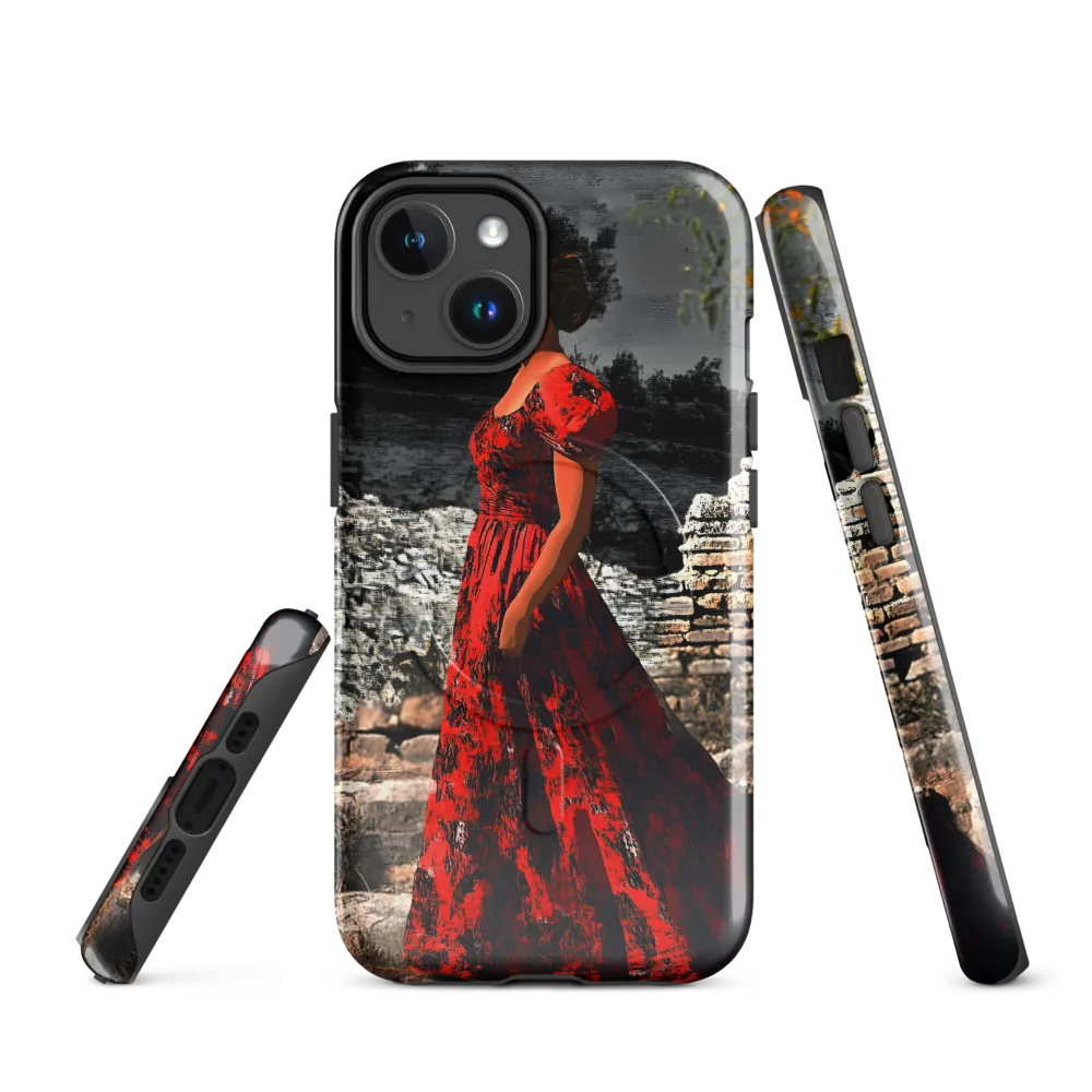 Elegance in Red | Phone Case |  14 | MagSafe® Tough Case | Glossy