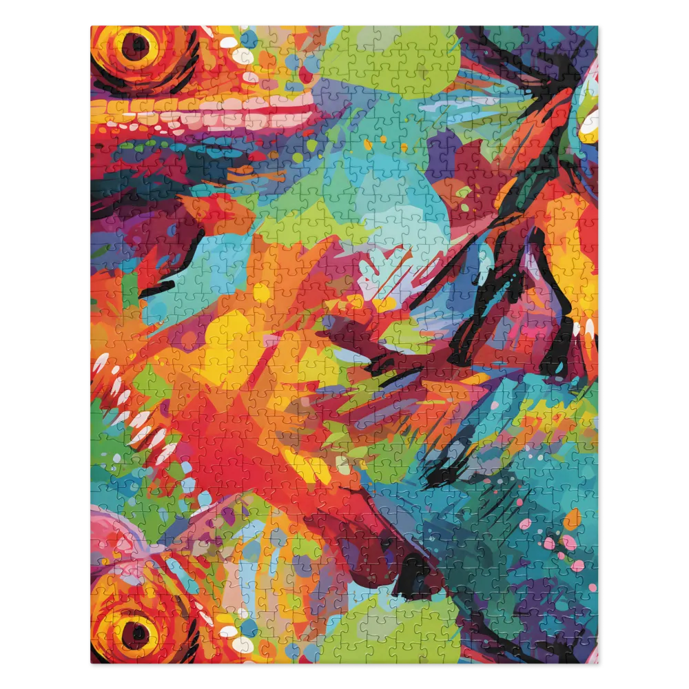 Colorful Lizard: An Abstract Adventure | Jigsaw Puzzle | 520 pieces