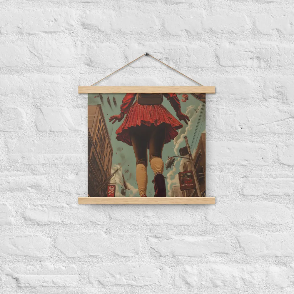 Flight of the Urban Dreamer | Poster With Oak Wood Hanger | 14″×14″