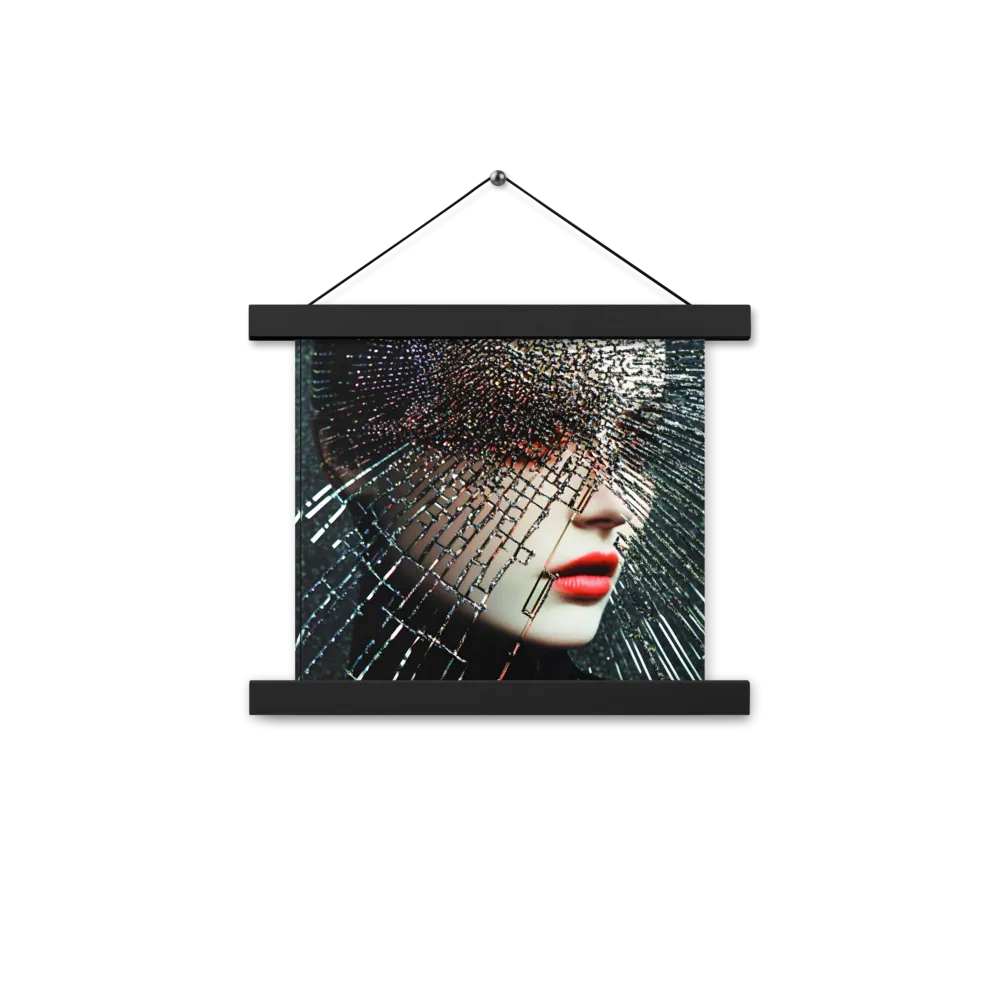 Fractured Identity | Poster With Black Wood Hanger | 10″×10″