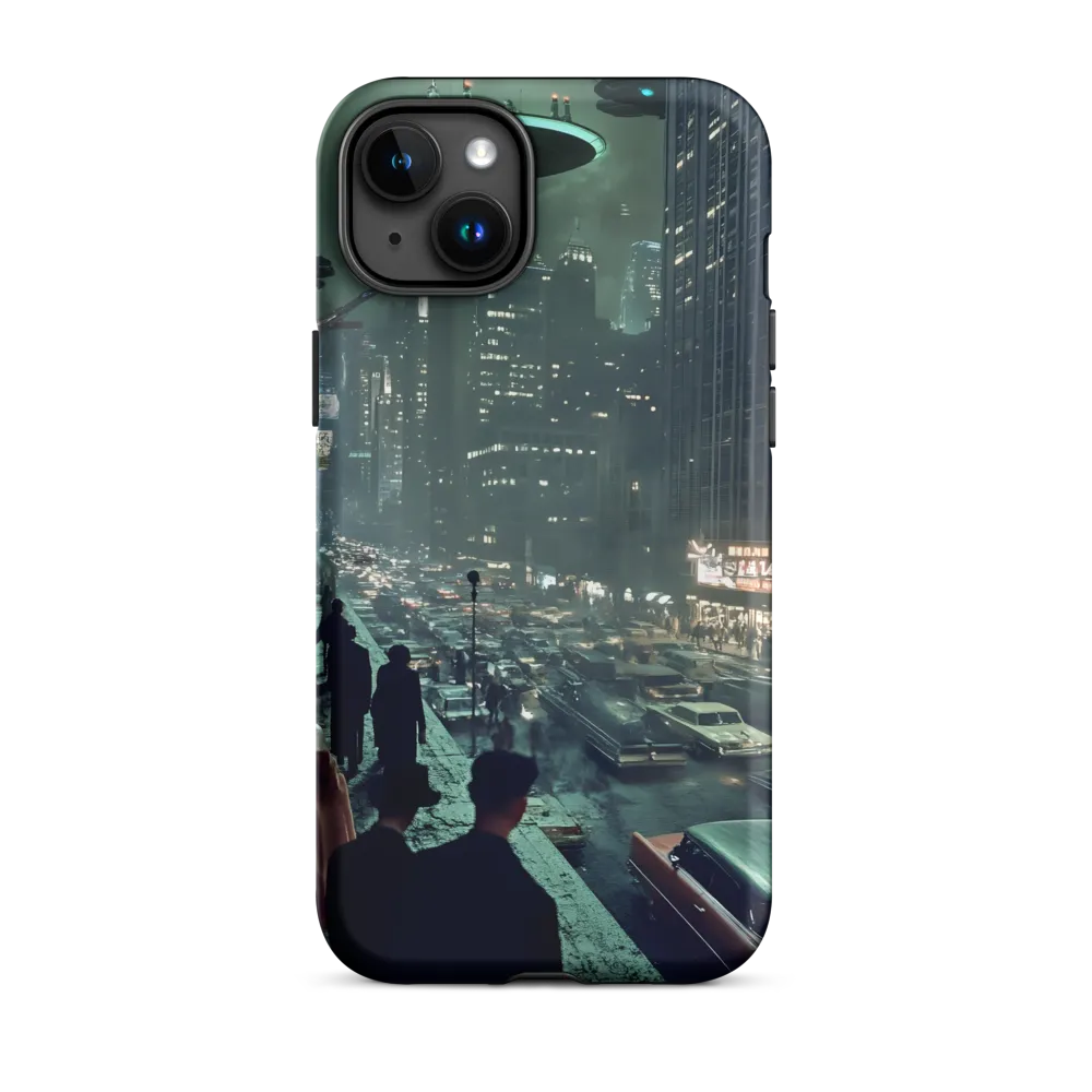 Mysterious Encounters in a Neon City | Phone Case |  15 Plus | Tough Case | Matte