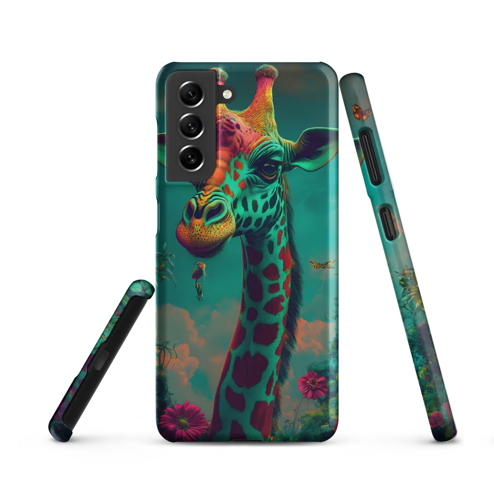 Whimsical Giraffe Among Blossoms