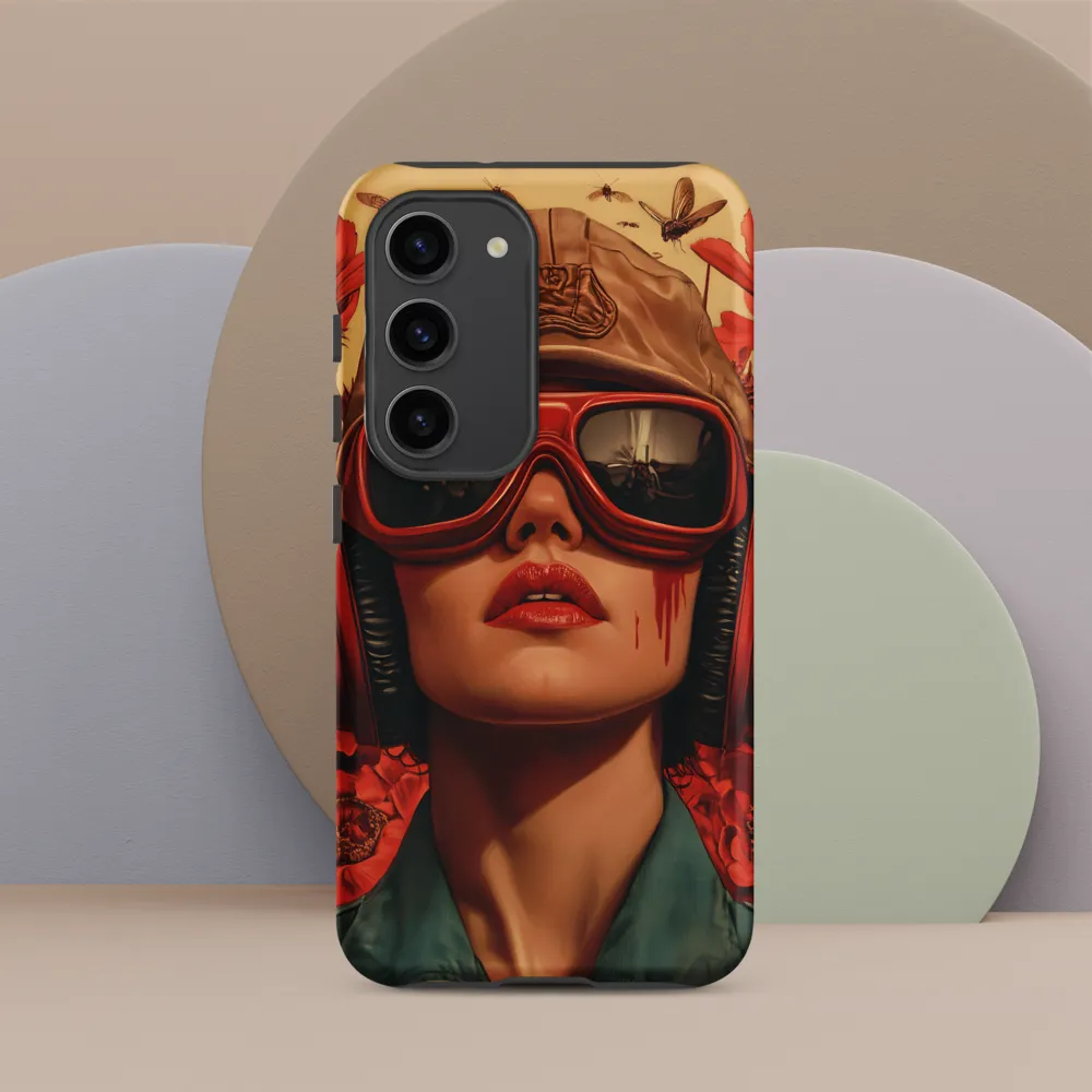 Defiant Portrait in a Floral Realm | Phone Case |  S23 | Tough Case | Matte