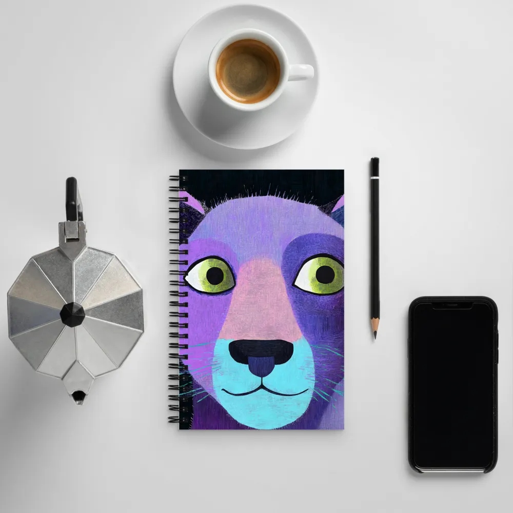 Playful Lion Portrait | Spiral Notebook