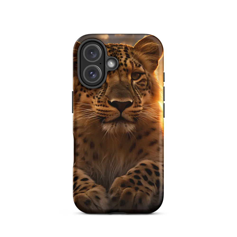 Regal Presence: The Leopard at Sunset | Phone Case |  16 | Tough Case | Matte