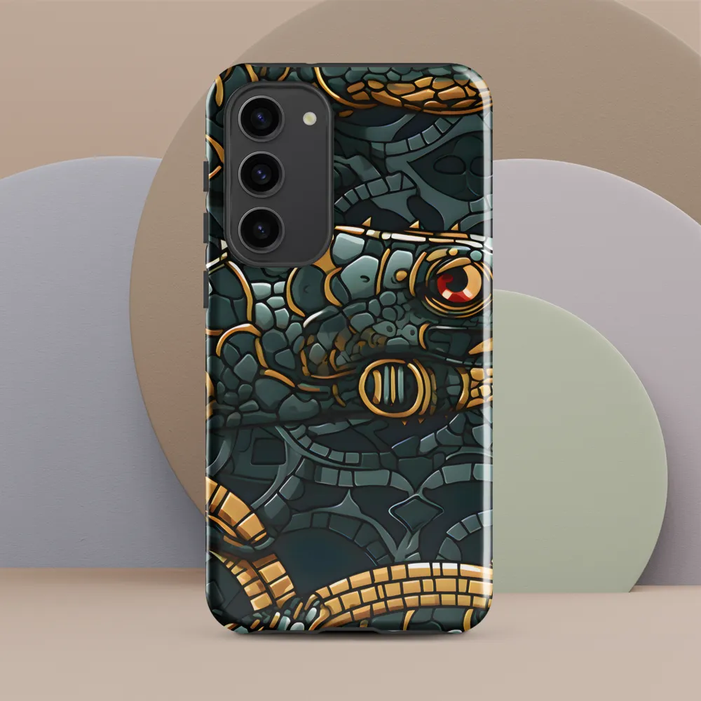 Reptilian Elegance: A Digital Art Nouveau Tapestry