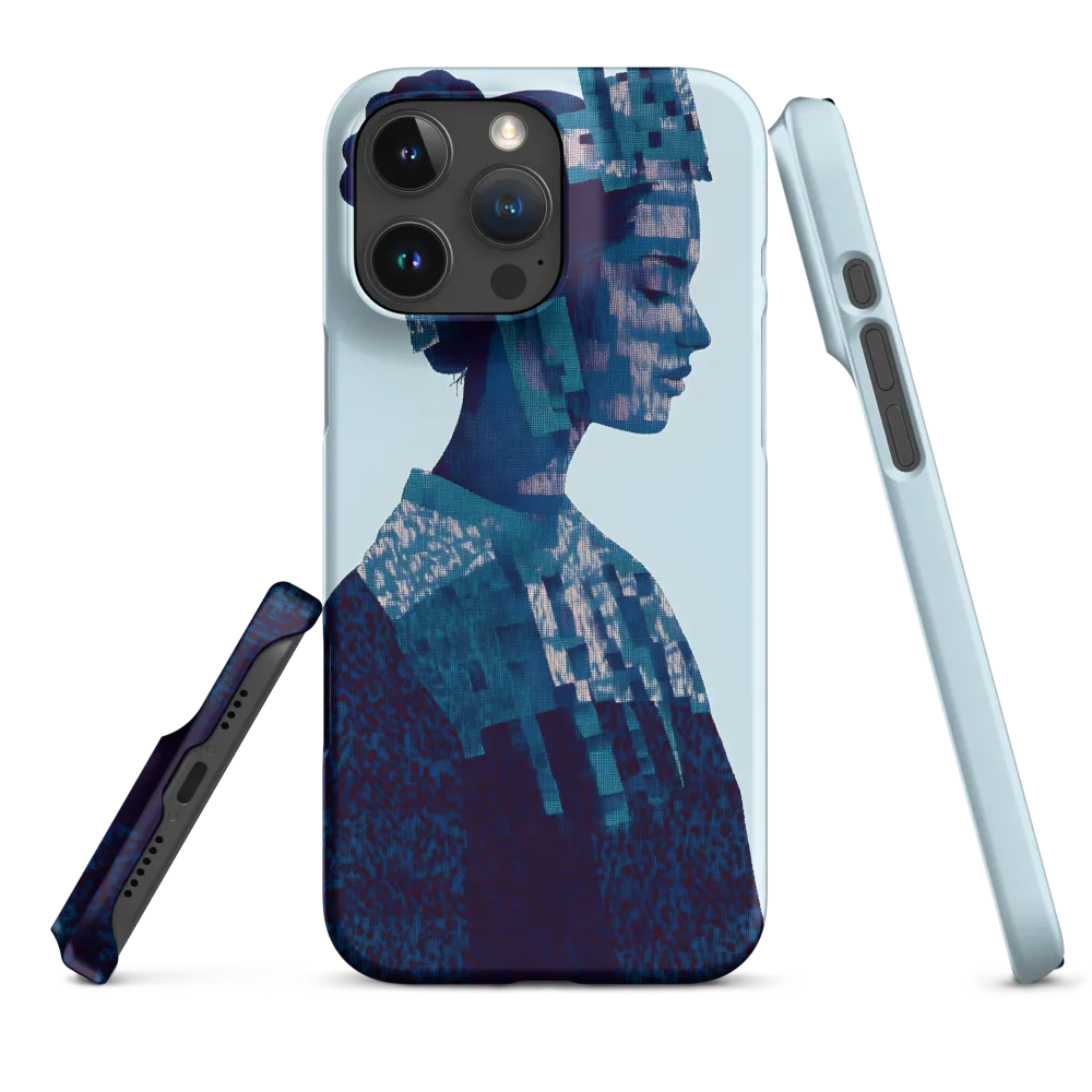 Digital Portrait in Abstract Blue