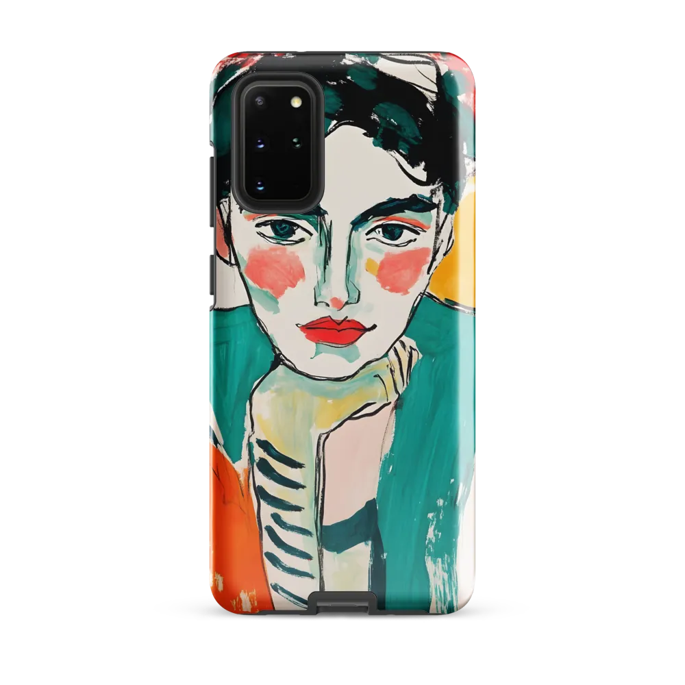 Contemplative Portrait in Bold Hues