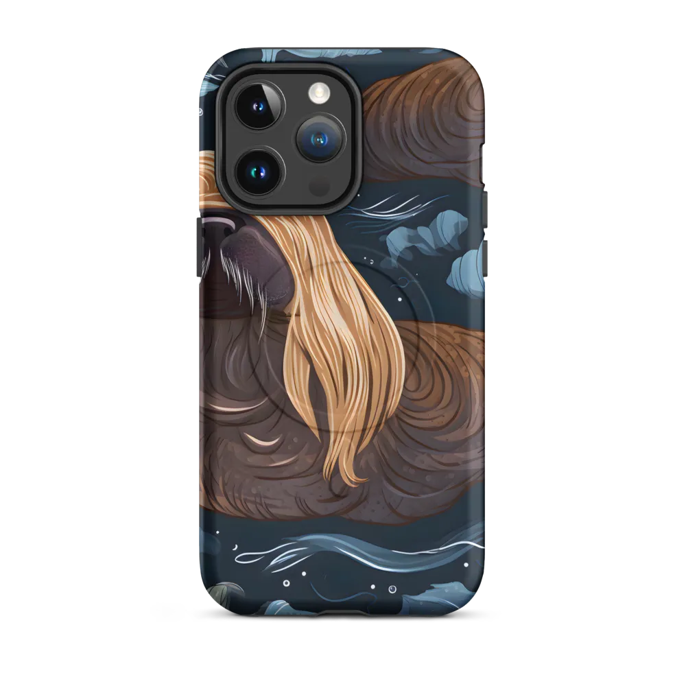 Whimsical Walruses in Deep Blue