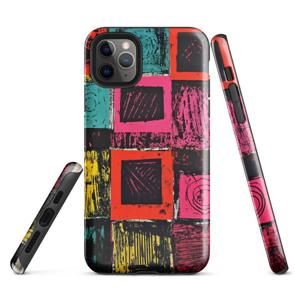 Dynamic Expressions in Geometric Patterns | Phone Case |  11 Pro Max | Tough Case | Glossy