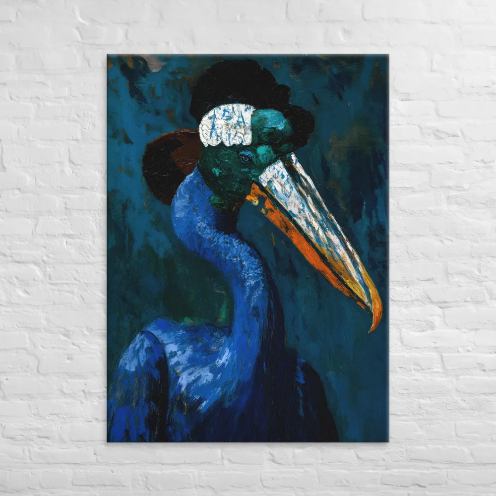 Majestic Absurdity: The Hat-Wearing Bird | Canvas | 40″×55″