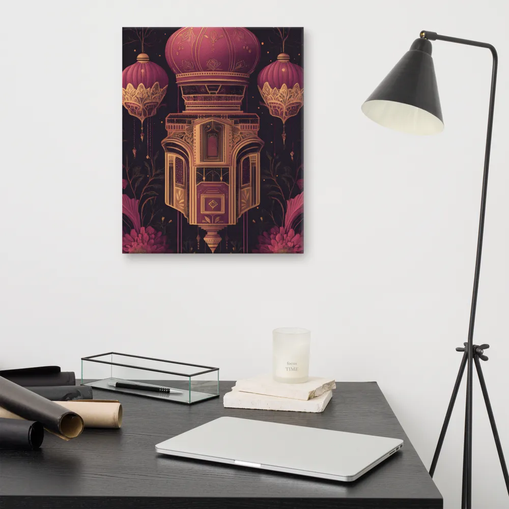 Ornate Harmony: A Digital Floral Architecture | Canvas | 16″×20″