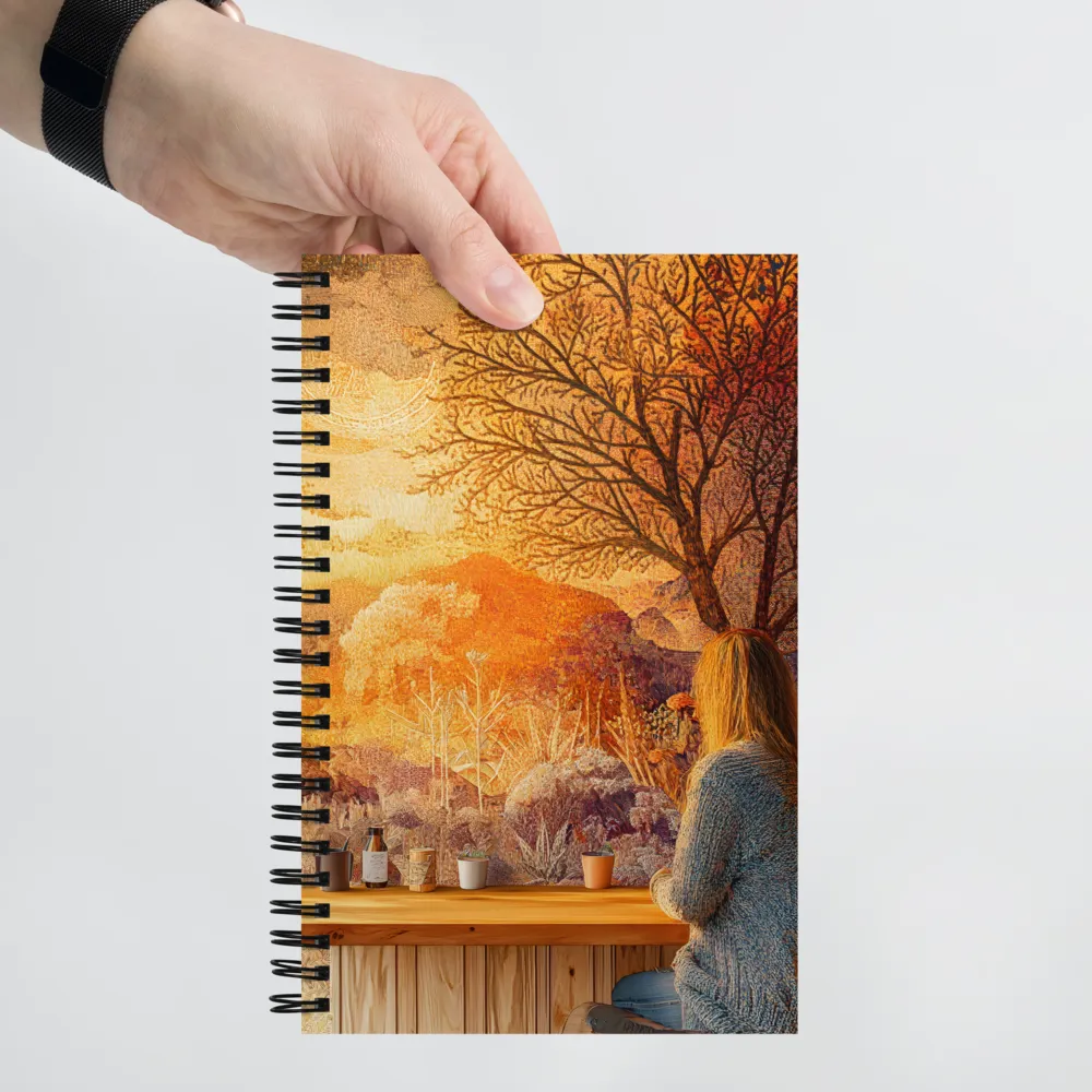 Whispers of a Golden Sunset | Spiral Notebook