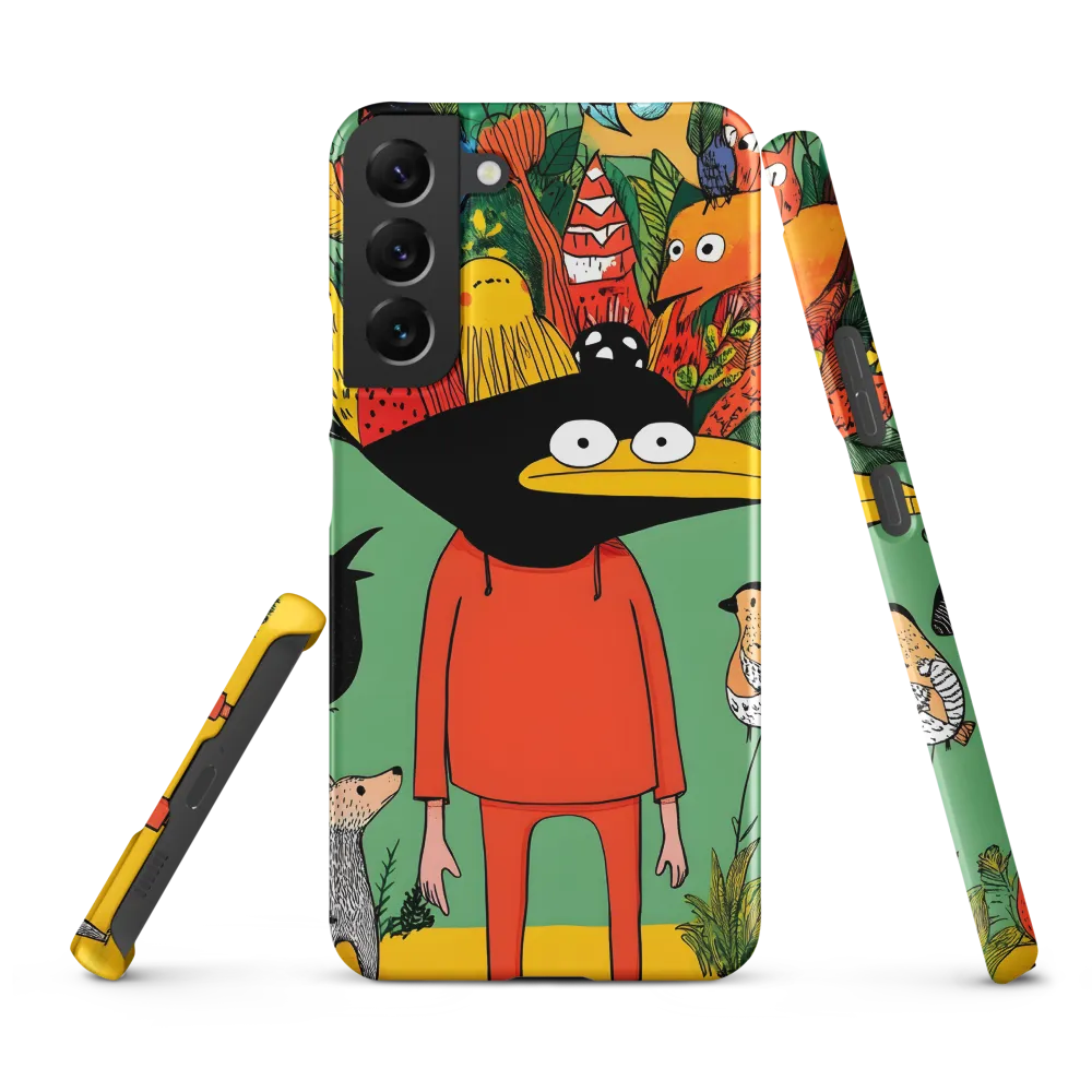 Whimsical Encounter in a Colorful Jungle