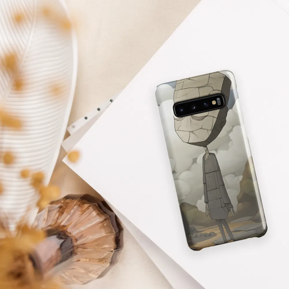 Whimsical Stone Figure in a Rocky Landscape | Phone Case |  S10 | Snap Case | Glossy