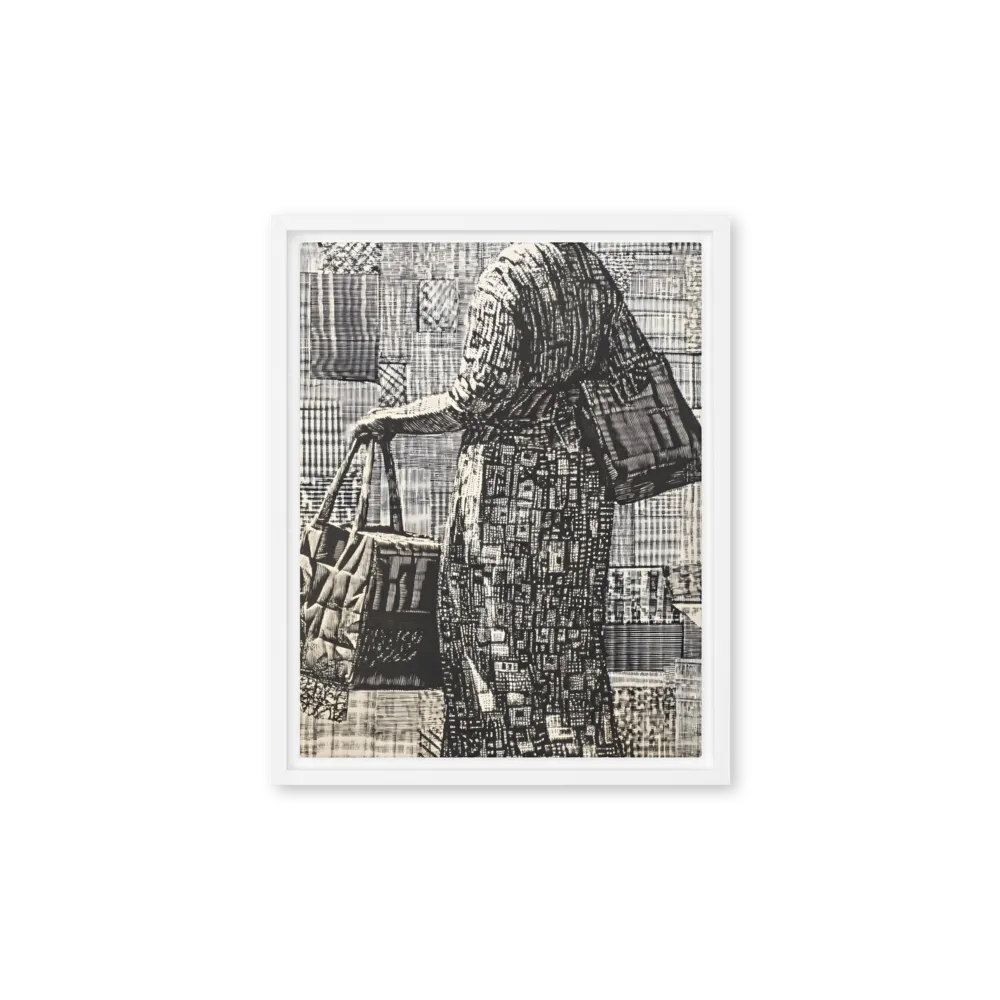 Urban Reflections: A Shopping Narrative | Canvas with White Frame | 11″×14″