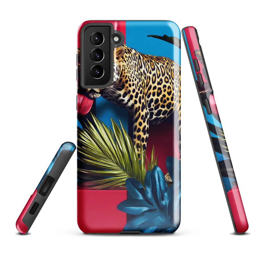 Playful Leopard in Vibrant Paradise