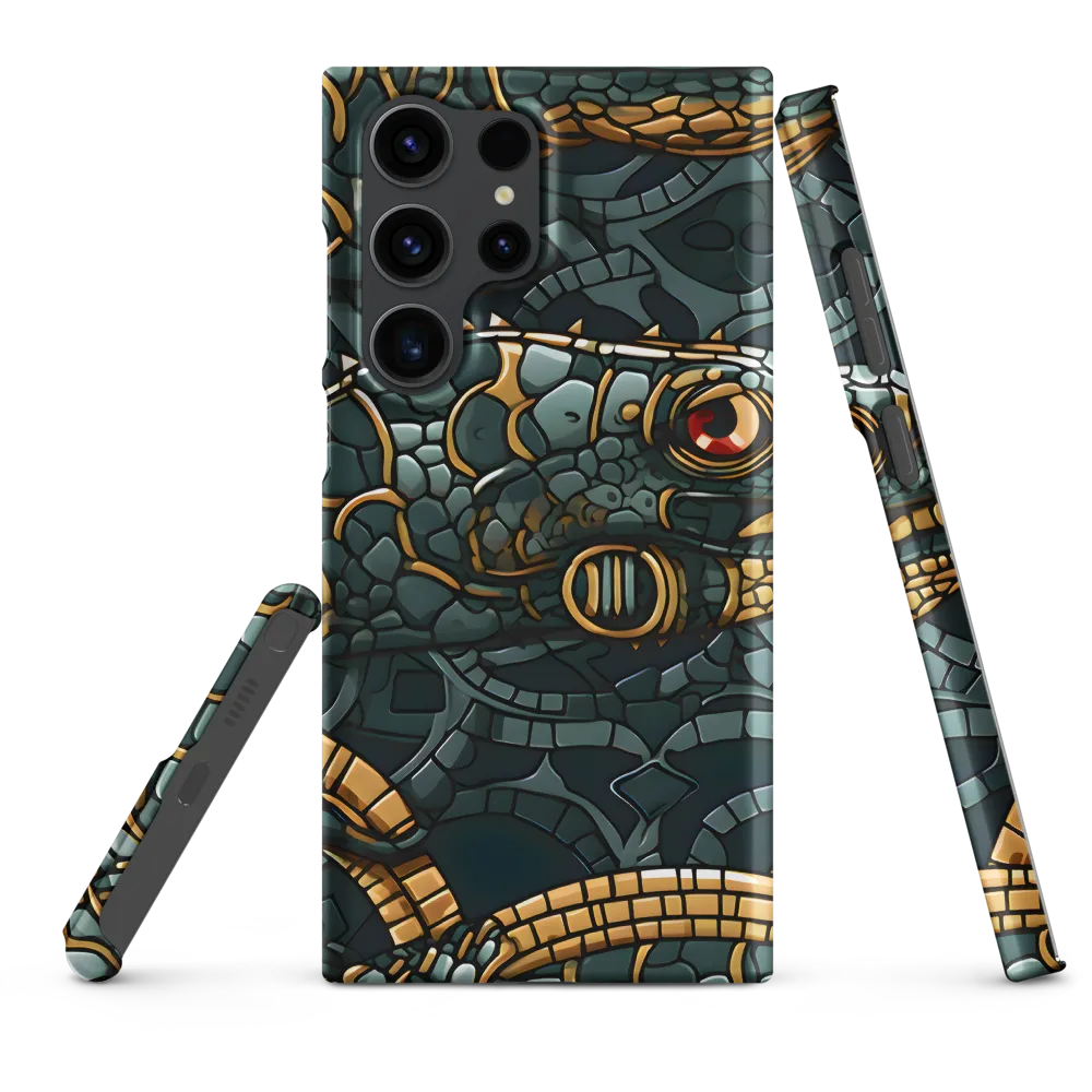 Reptilian Elegance: A Digital Art Nouveau Tapestry