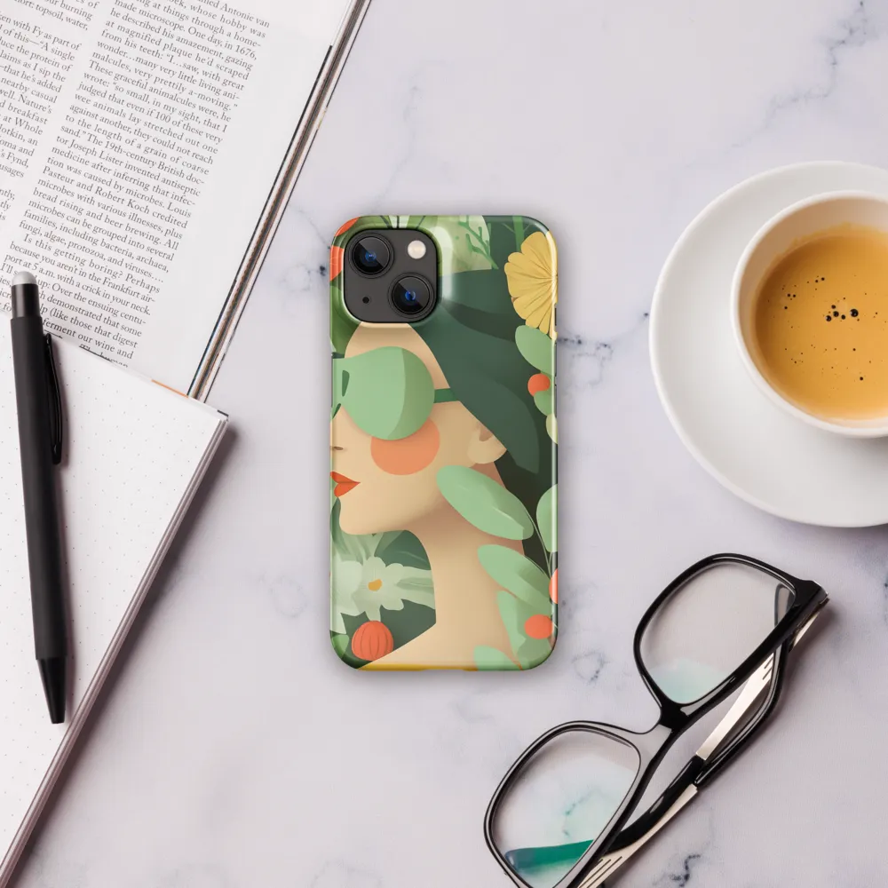 Nature's Serenity: A Modern Portrait | Phone Case |  14 | Snap Case | Glossy