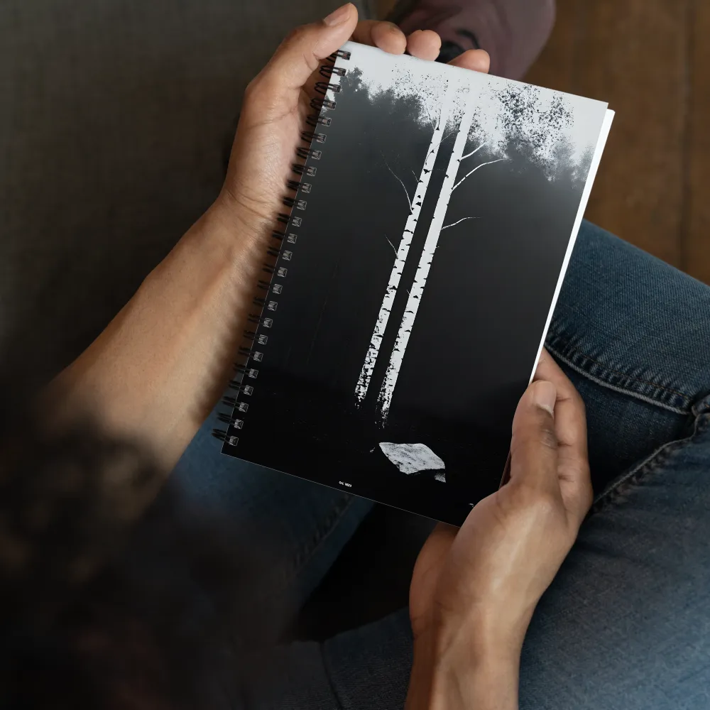 Ethereal Trees in Monochrome | Spiral Notebook