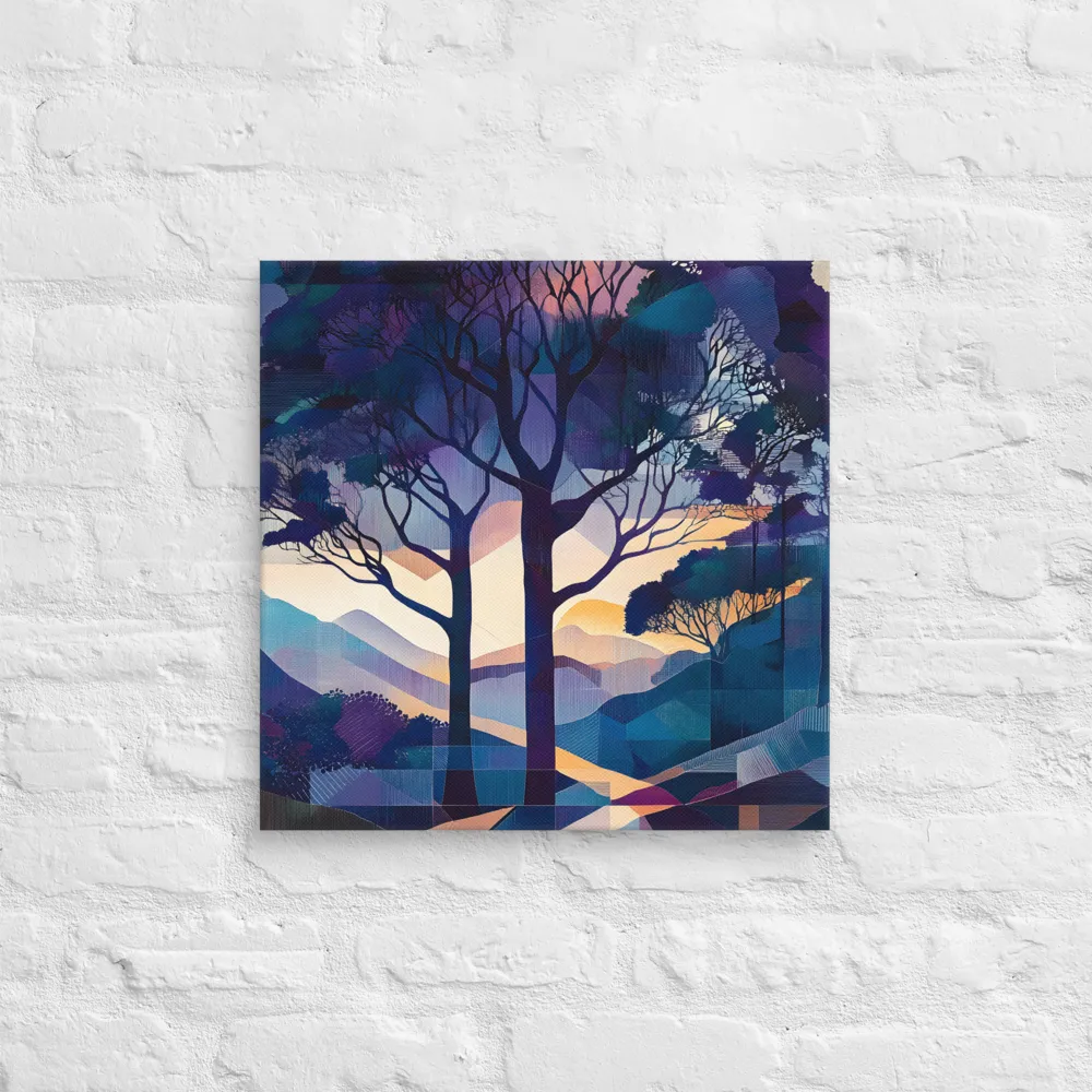 Tranquil Geometry: A Journey Through Color | Canvas | 18″×18″