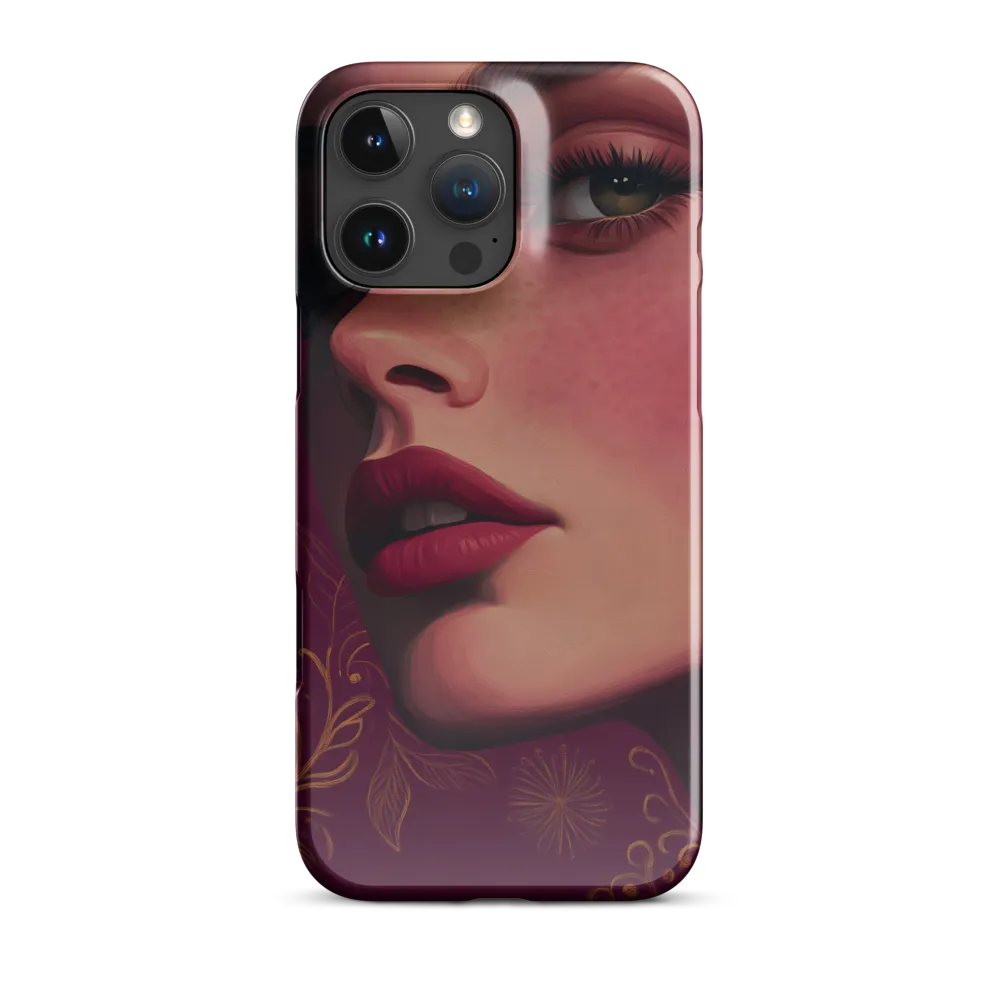 Ember Portrait with Golden Filigree