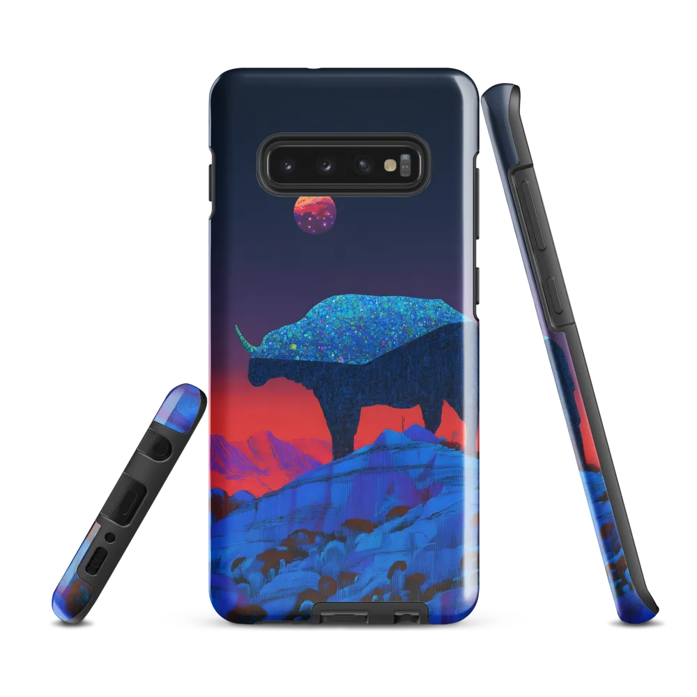 Luminous Bison Under a Celestial Sky | Phone Case |  S10 Plus | Tough Case | Glossy