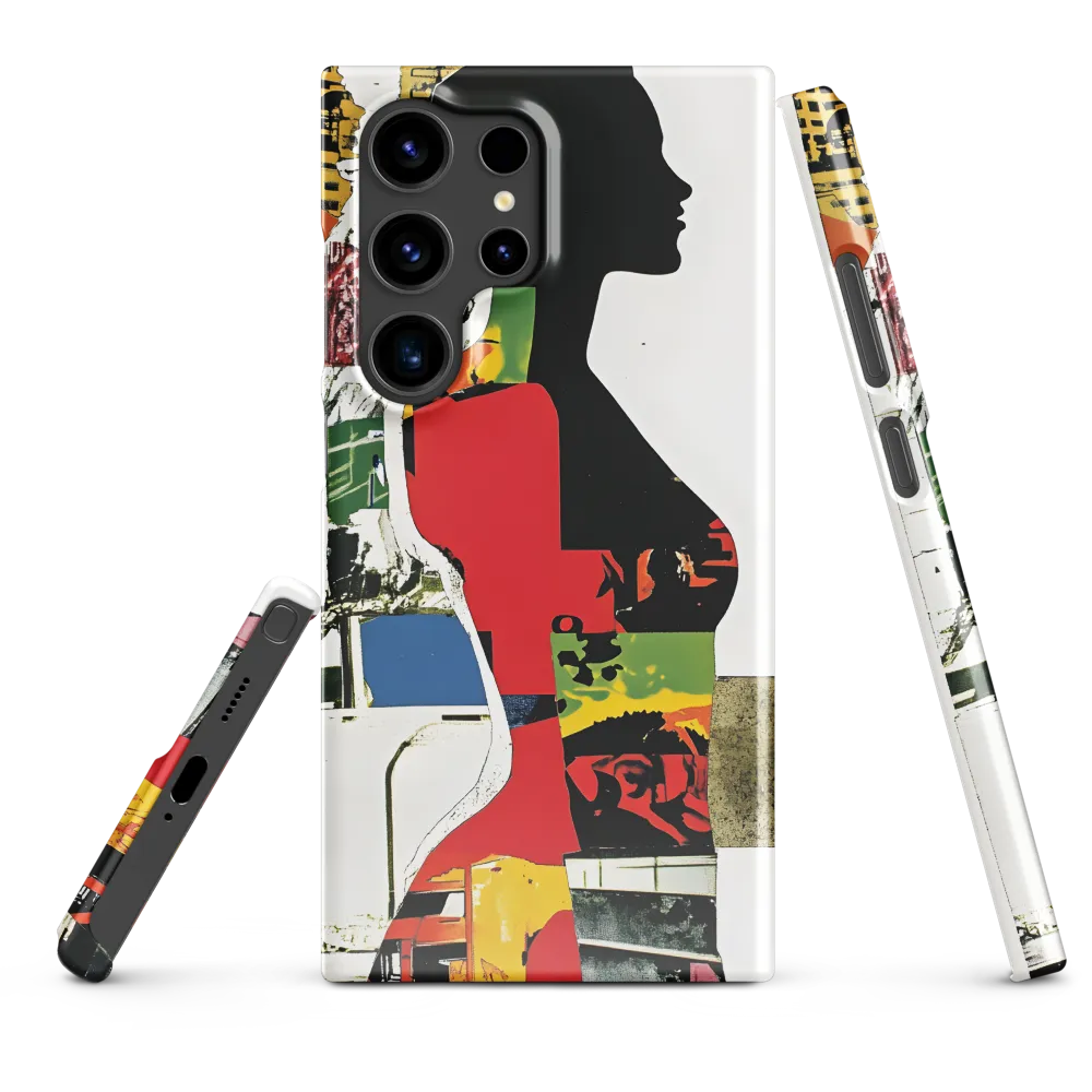 Collage of Colors: A Silhouette's Story | Phone Case |  S24 Ultra | Snap Case | Glossy