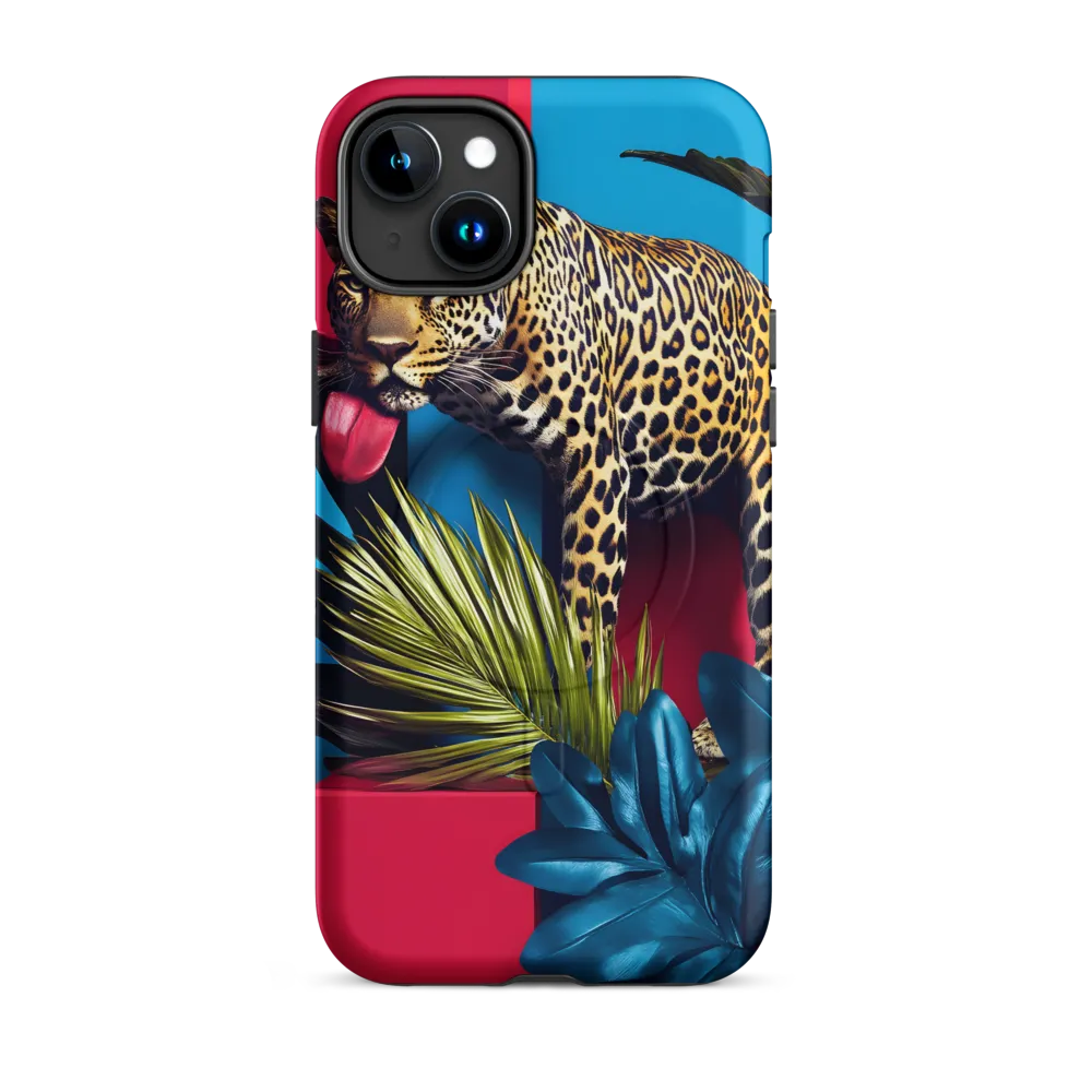Playful Leopard in Vibrant Paradise