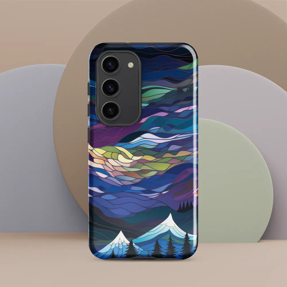 Twilight Peaks: An Abstract Mountain Landscape