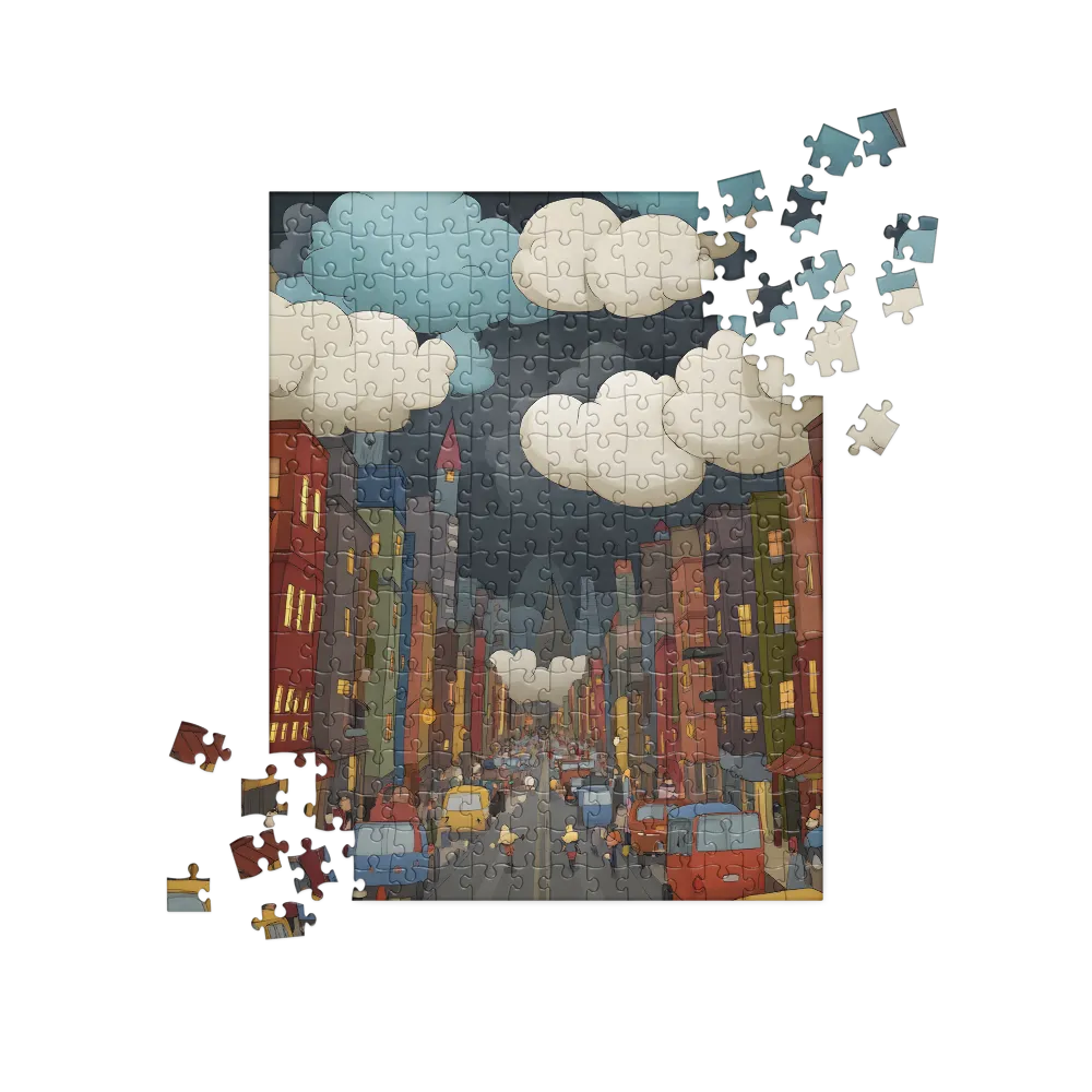 Urban Symphony: A City Awakens at Dusk | Jigsaw Puzzle | 252/520 pieces