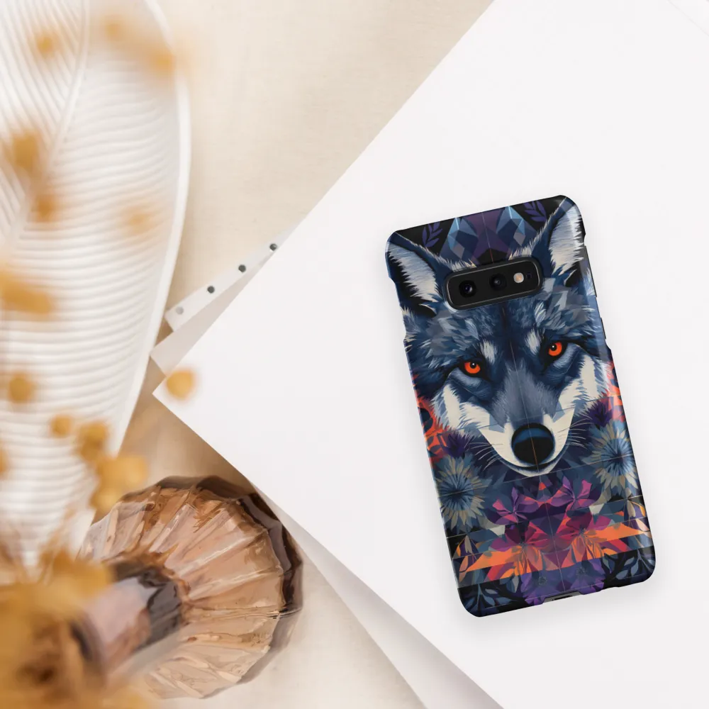 Mystical Wolf Amidst Floral Geometry
