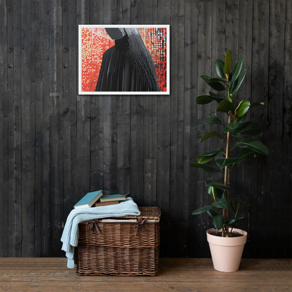 Veil of Modernity | Canvas with White Frame | 18″×24″