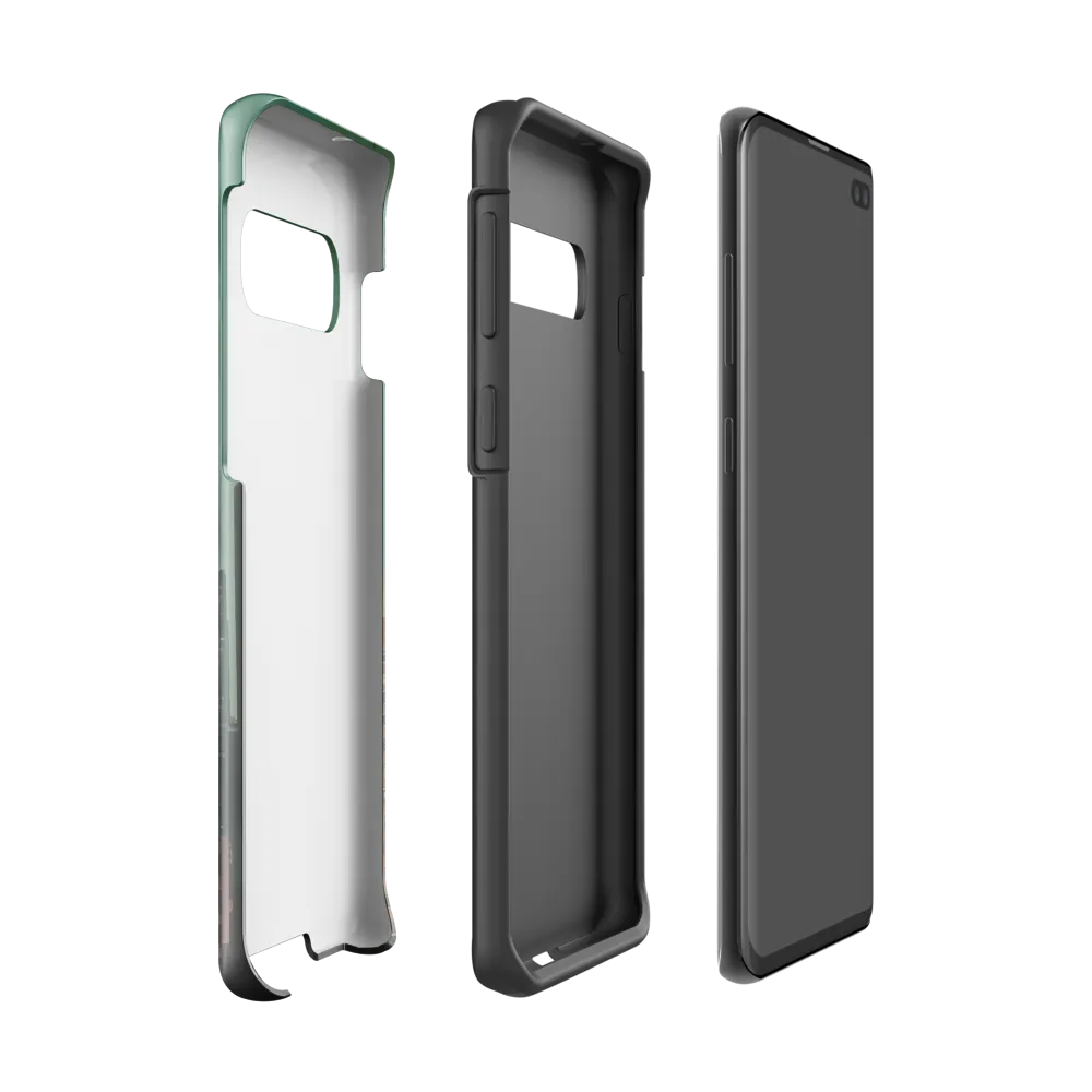 Urban Nostalgia: A Retro Cityscape | Phone Case |  S10 | Tough Case | Glossy