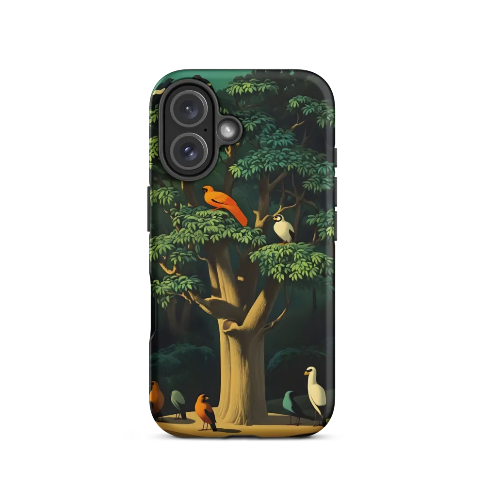 Harmony in Color: A Surreal Bird Symphony | Phone Case |  16 | Tough Case | Matte