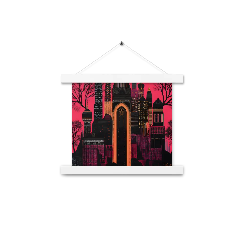 Urban Reverie | Poster With White Wood Hanger | 10″×10″