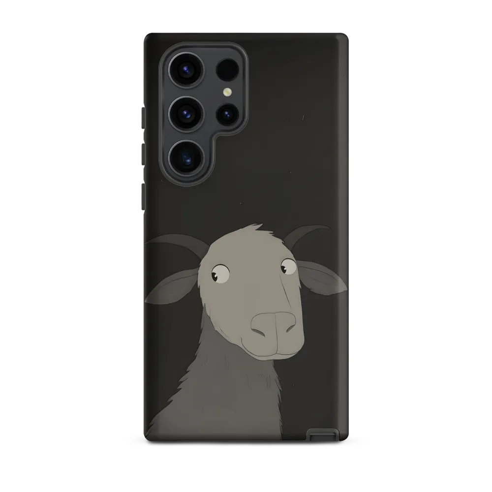 Whimsical Goat in Darkness