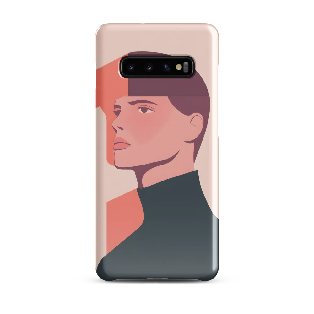 Contemplative Portrait in Minimalism | Phone Case |  S10 Plus | Snap Case | Glossy