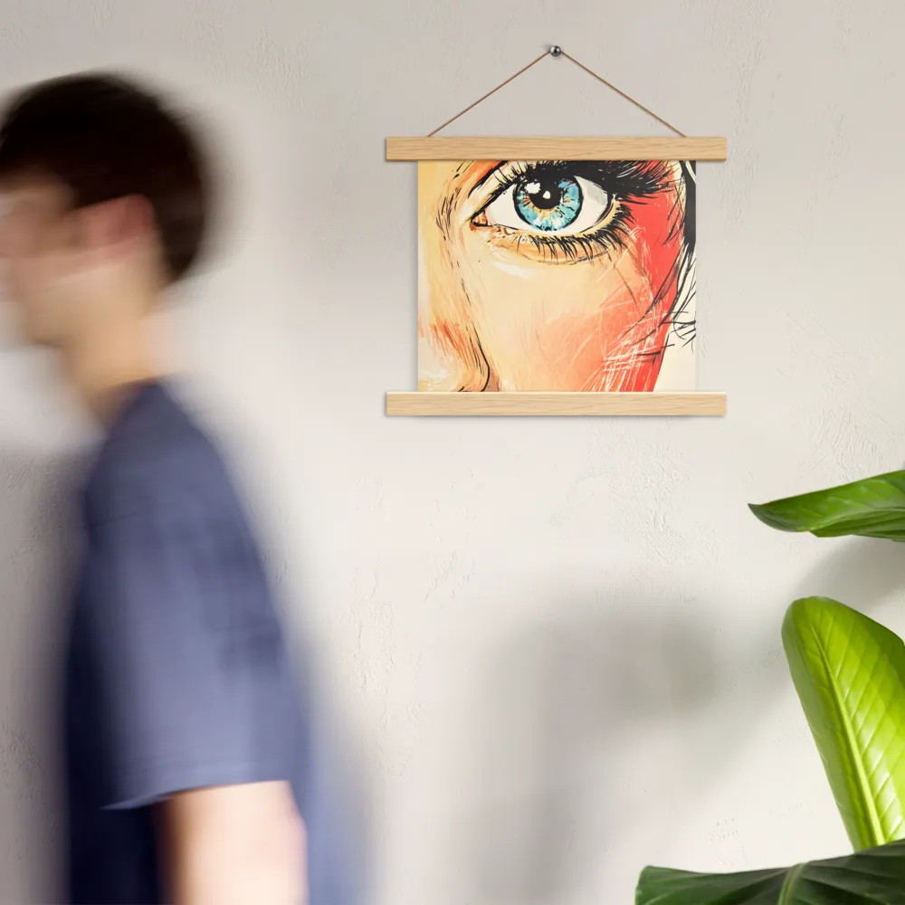 Gaze of Emotion | Poster With Oak Wood Hanger | 10″×10″