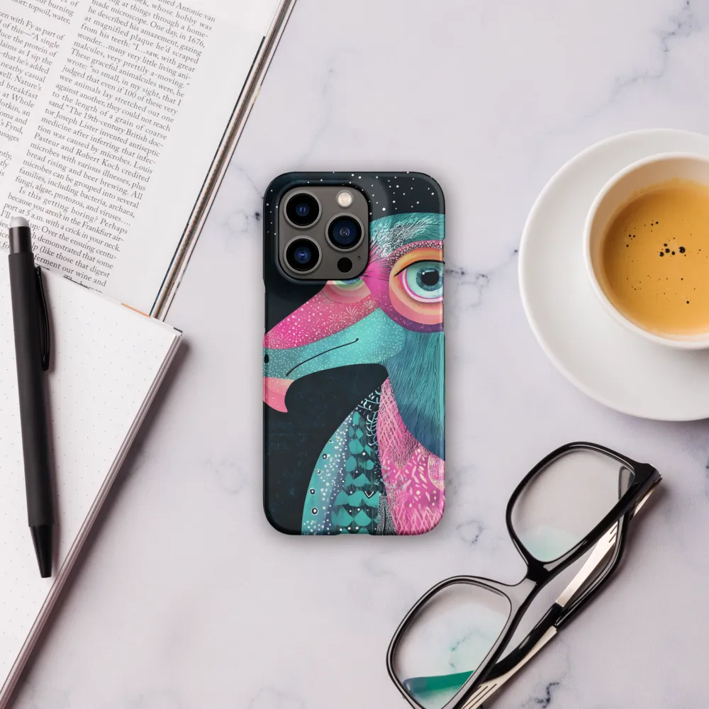 Whimsical Vulture: A Dance of Colors | Phone Case |  14 Pro | Snap Case | Matte