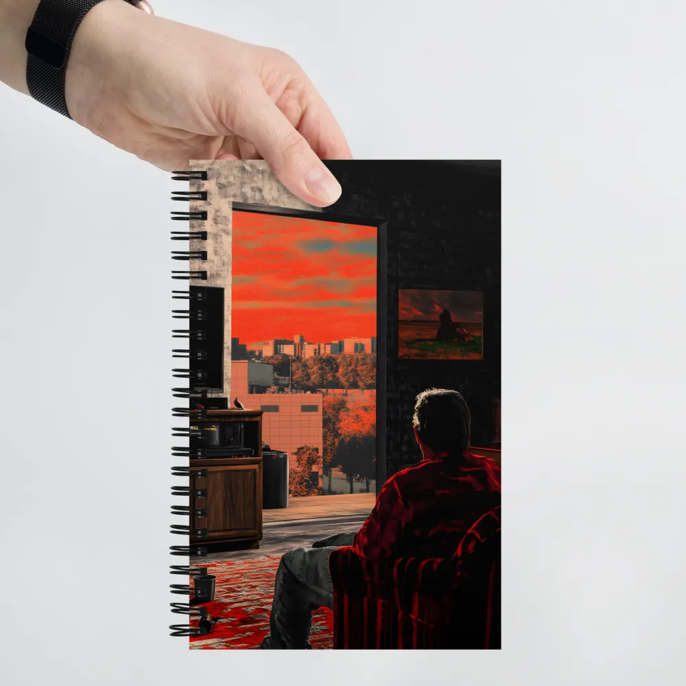 Gaze into the Ember Horizon | Spiral Notebook