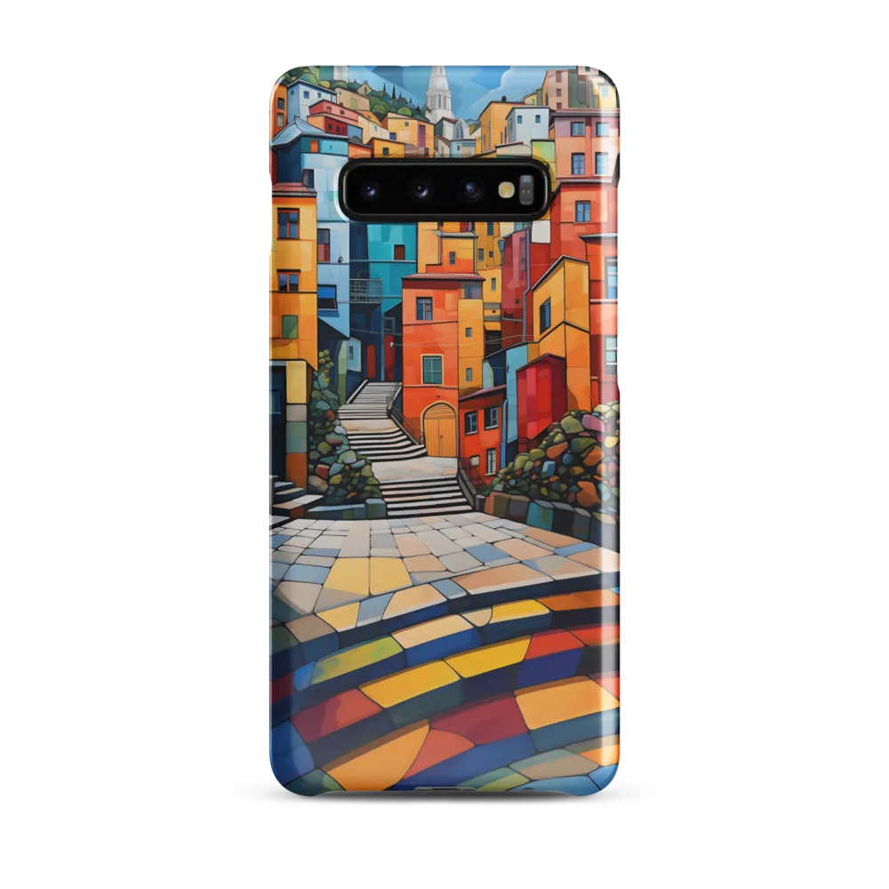 Vibrant Village: A Cubist Journey | Phone Case |  S10 Plus | Snap Case | Glossy