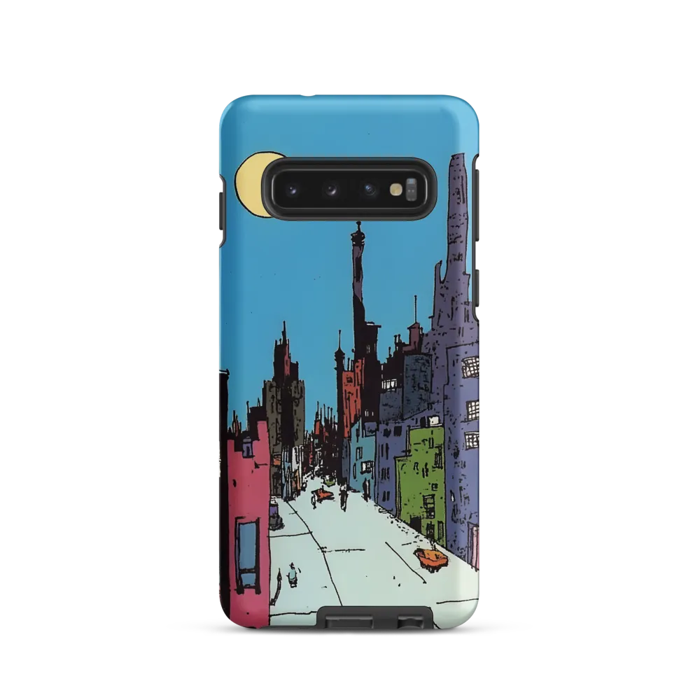 Vibrant Cityscape under the Moon