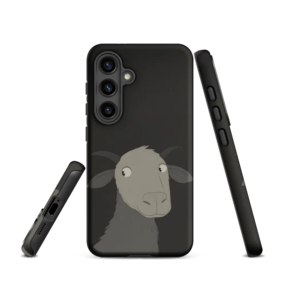 Whimsical Goat in Darkness