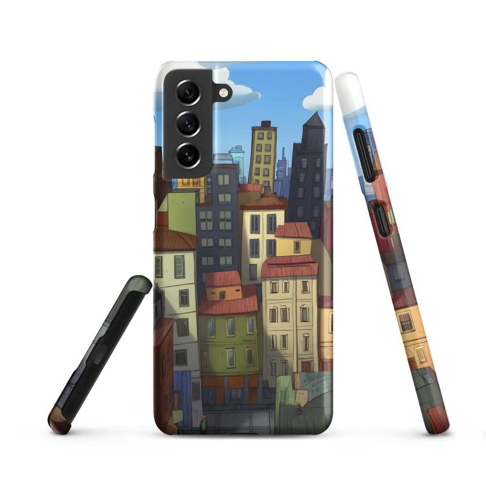 Urban Symphony: A Colorful Cityscape | Phone Case |  S21 | Snap Case | Matte