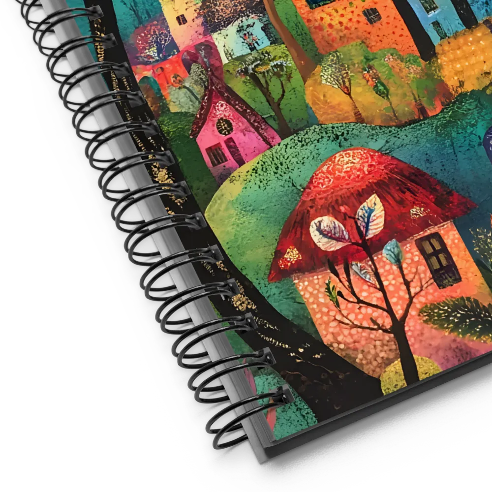 Whimsical Village Harmony | Spiral Notebook