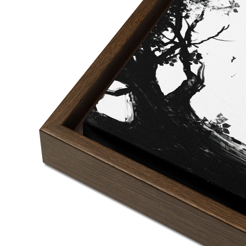 Whispers of Nature | Canvas with Brown Frame | 12″×12″